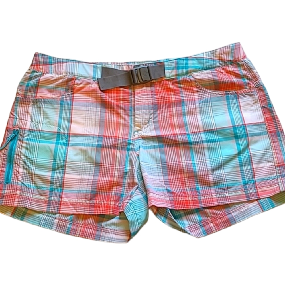 100% Nylon Columbia plaid shorts Pink